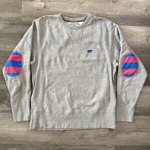 Duffer of St George X Oki Ni Sweatshirt Gray Elbow Patchwork Heritage VTG Large